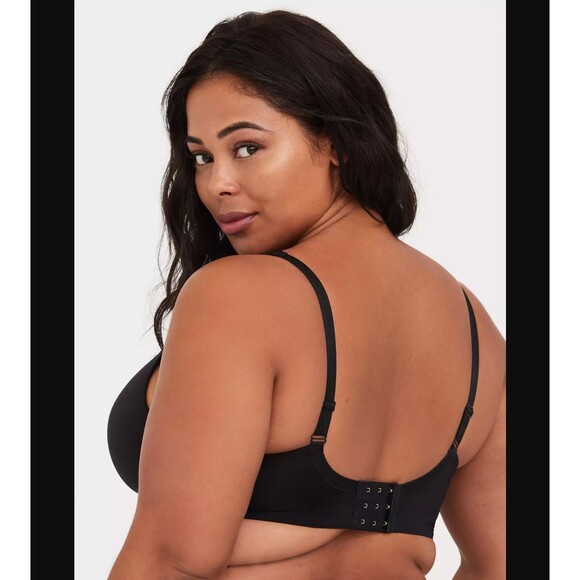 Torrid Full Coverage Bra 42D Black Curve Underwire Lightly Lined U-Back 3 Hook - Picture 6 of 7